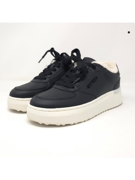 Nine West Shoes - Nine West Black Platform Sneakers with Cream Lined Collar 7M
